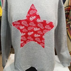 IU Hoosiers Patch Cut Away Design Sweatshirt with Red Indiana Star Size Medium